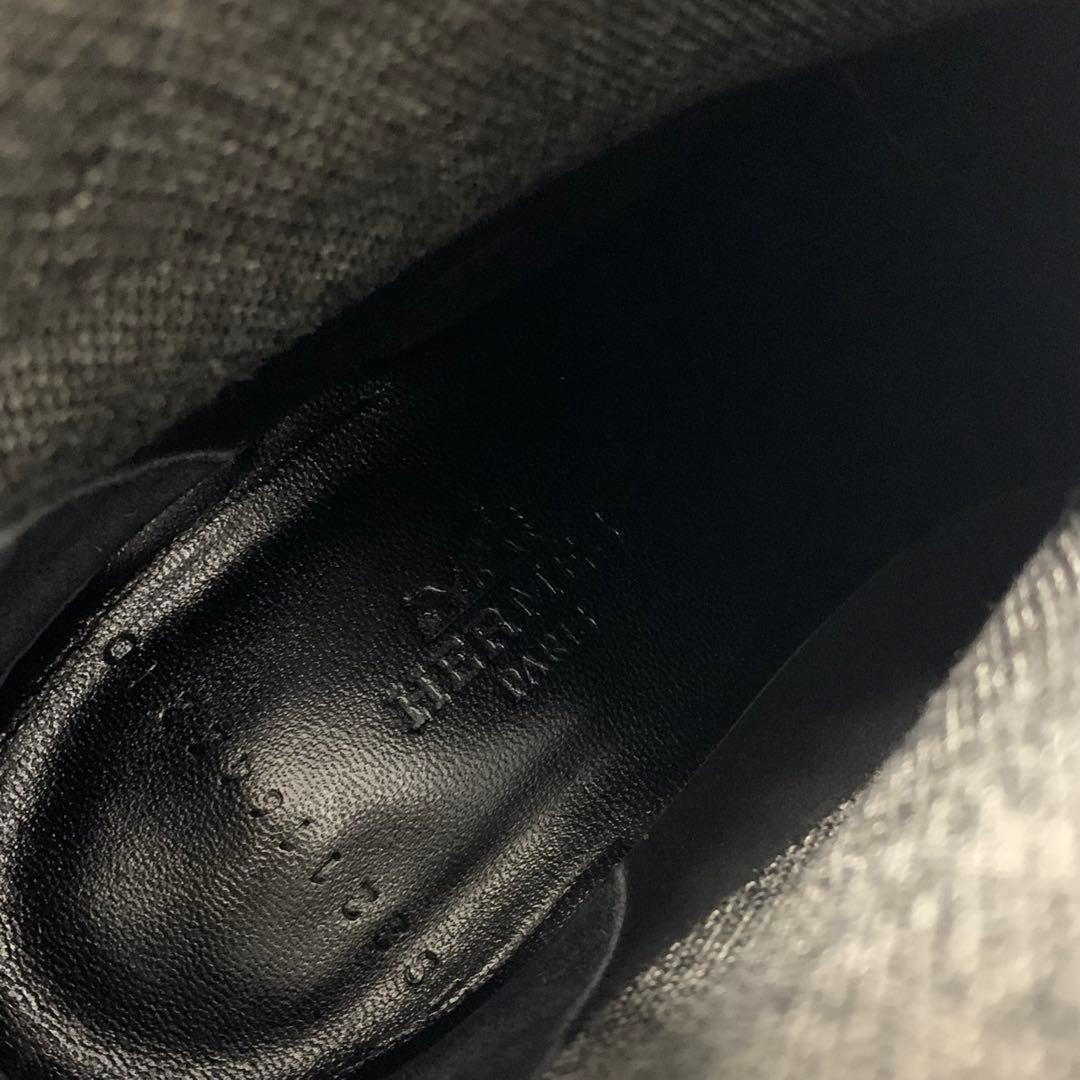 Hermes Vol Vert Knit Exlibris Short Boots Gray — view 8