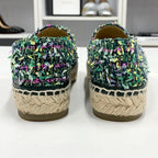 Chanel Fabric Coco Mark Espadrille Flat Shoes — view 5