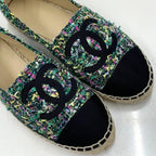 Chanel Fabric Coco Mark Espadrille Flat Shoes — view 9