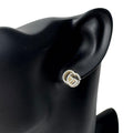 Gucci Single Studded Earrings Double Logo Silver
