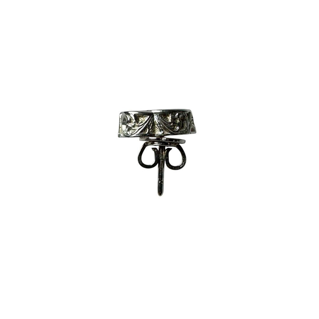 Gucci Single Studded Earrings Double Logo Silver — view 3