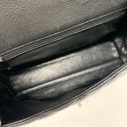 Chanel CC Logo Caviar Leather Quilted Top Handle Handbag — view 8
