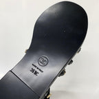 Chanel CC Logo Leather Chain Flat Sandals Black — view 8