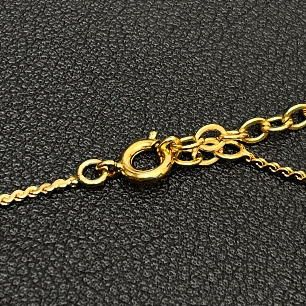 Dior CD Logo Necklace Rhinestone Gold CD — view 8