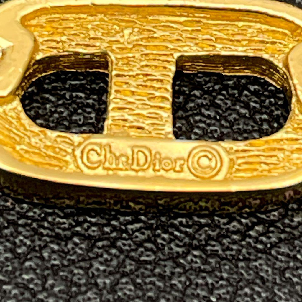 Dior CD Logo Necklace Rhinestone Gold CD — view 9