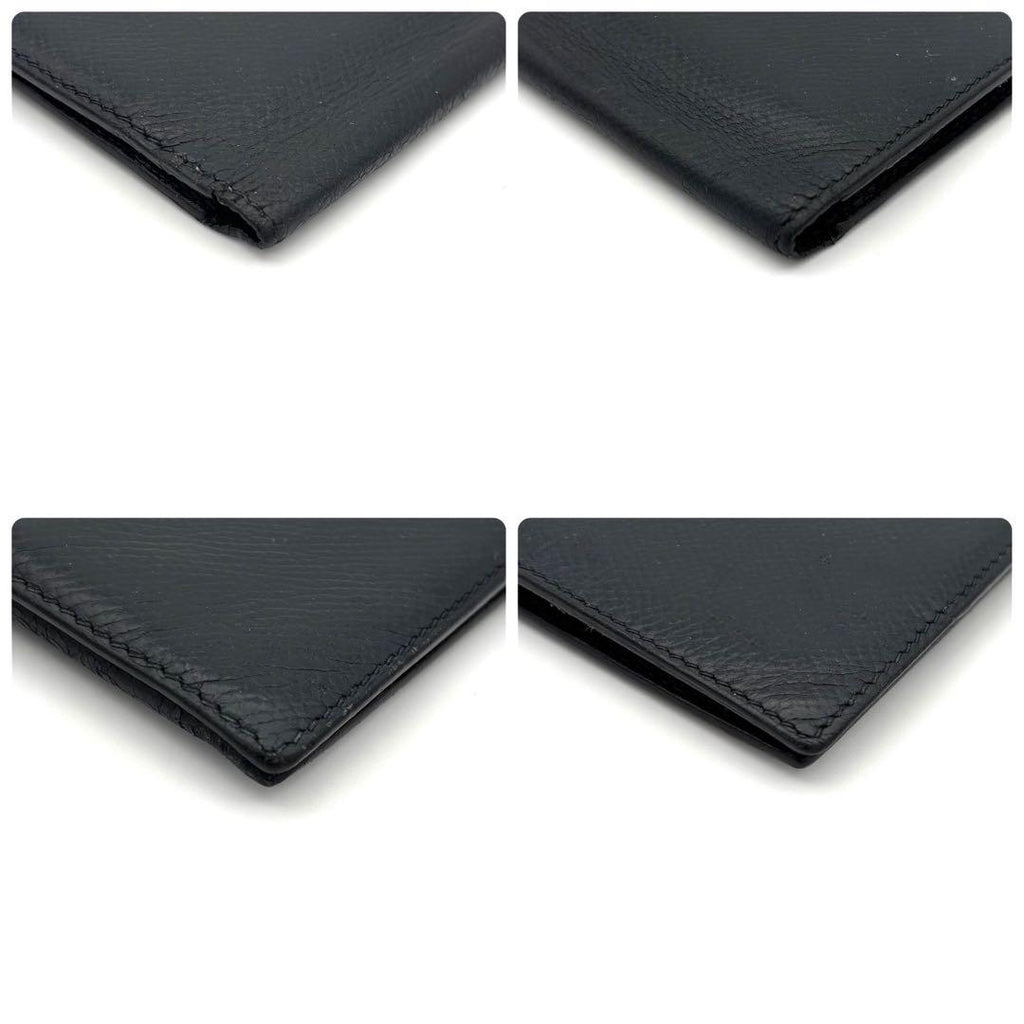 Hermes Bearn Classic Bifold Wallet Epsom Navy — view 8