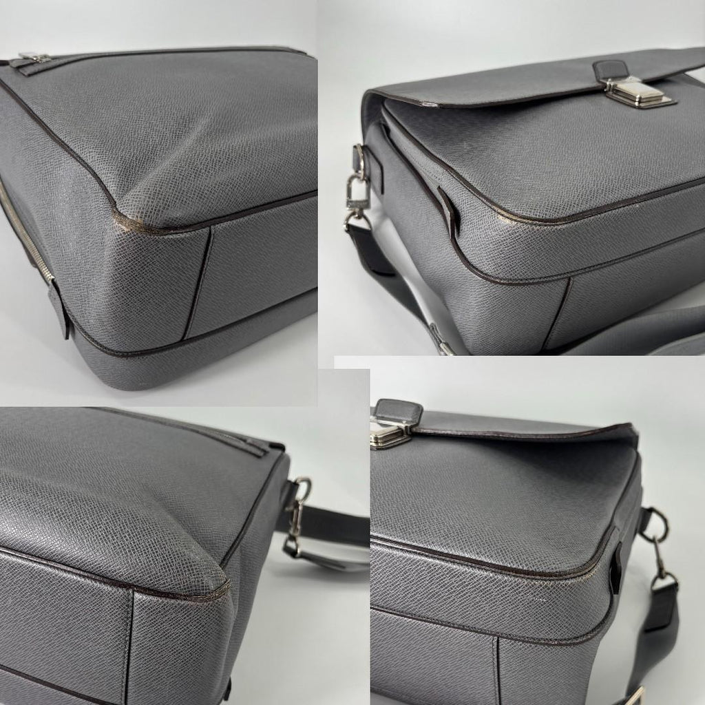 Louis Vuitton Super Taiga Vasili GM Business Bag Gray — view 8