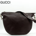Gucci Shoulder Bag Brown Leather Vintage