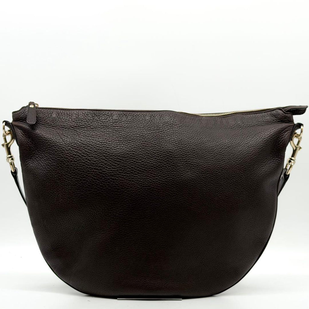 Gucci Shoulder Bag Brown Leather Vintage — view 2