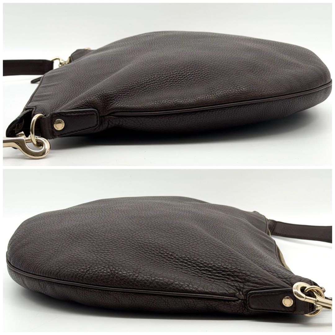 Gucci Shoulder Bag Brown Leather Vintage — view 5