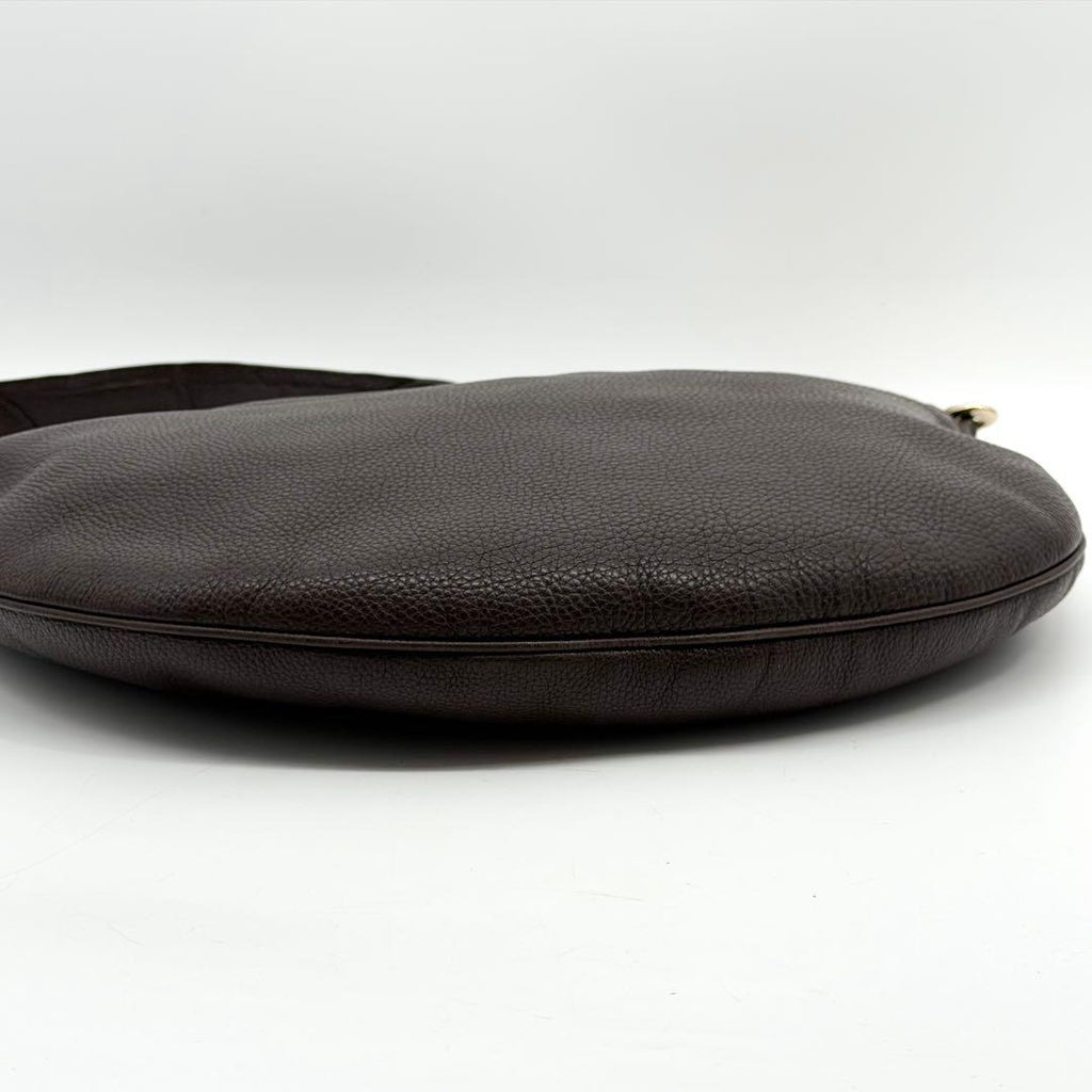 Gucci Shoulder Bag Brown Leather Vintage — view 6