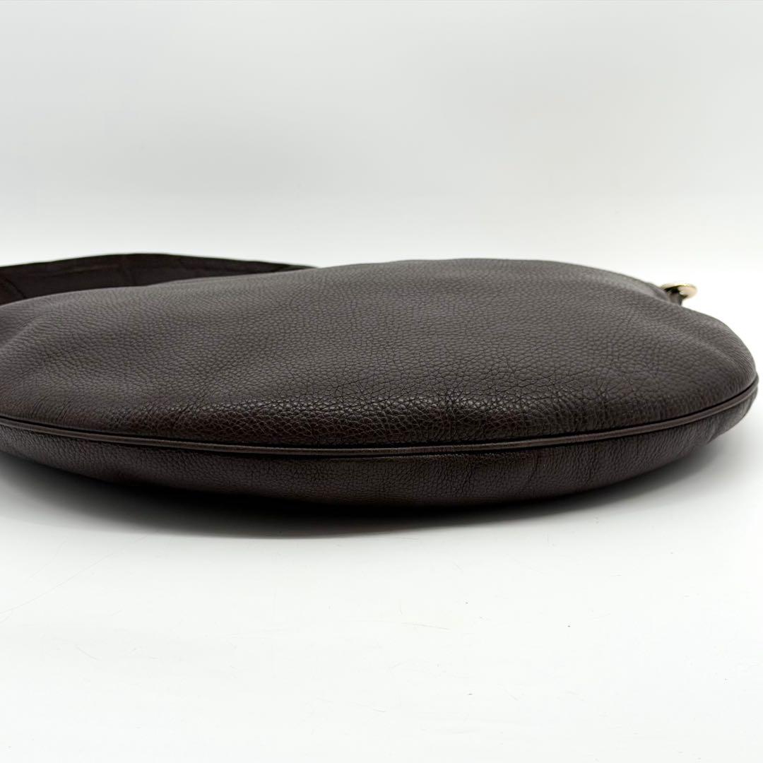Gucci Shoulder Bag Brown Leather Vintage — view 6