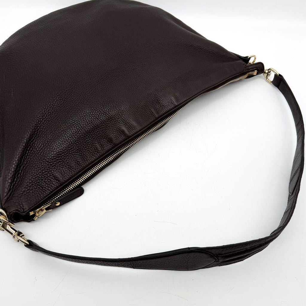 Gucci Shoulder Bag Brown Leather Vintage — view 7