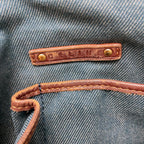 Celine Paris Macadam Denim Shoulder Bag Triomphe Hobo — view 8