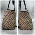 Gucci GG Sherry Line Tote Brown Leather Charm — view 7