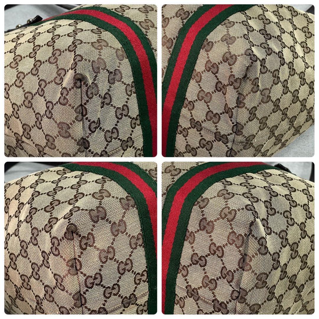 Gucci GG Sherry Line Tote Brown Leather Charm — view 9