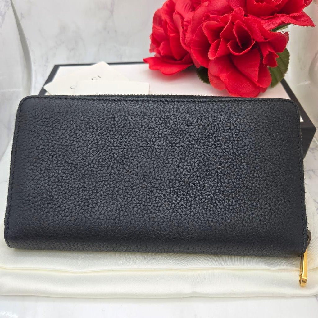Gucci Logo Wallet Black Leather — view 2