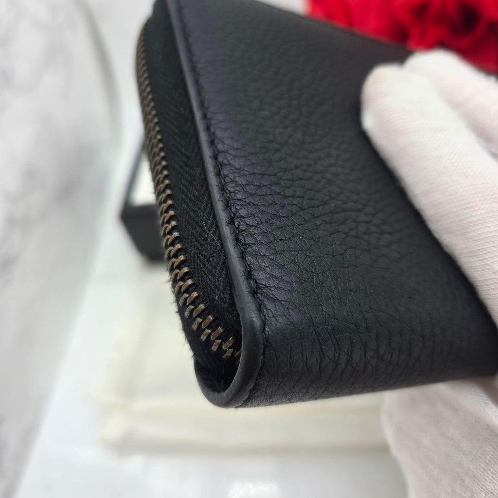 Gucci Logo Wallet Black Leather — view 6