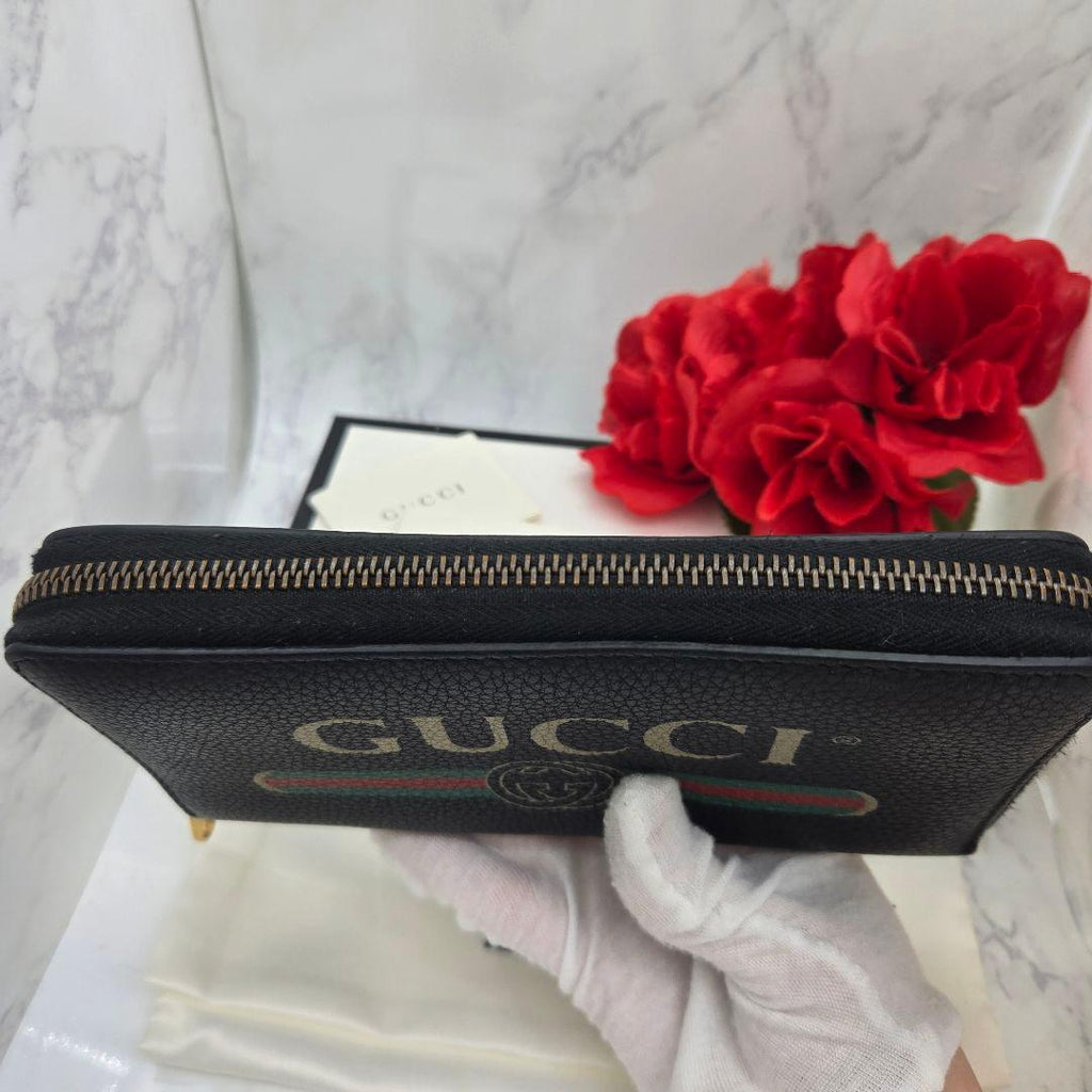 Gucci Logo Wallet Black Leather — view 9