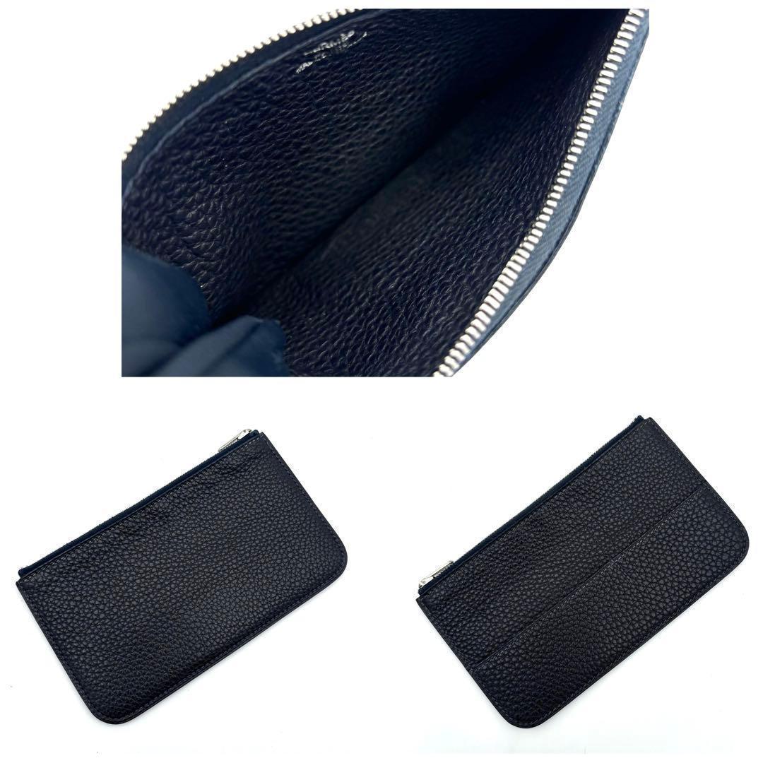 Hermes Dogon GM Navy Togo Silver Wallet Coin — view 8