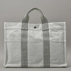Hermes New Fourre Tout MM Tote Canvas Gray Black — view 3