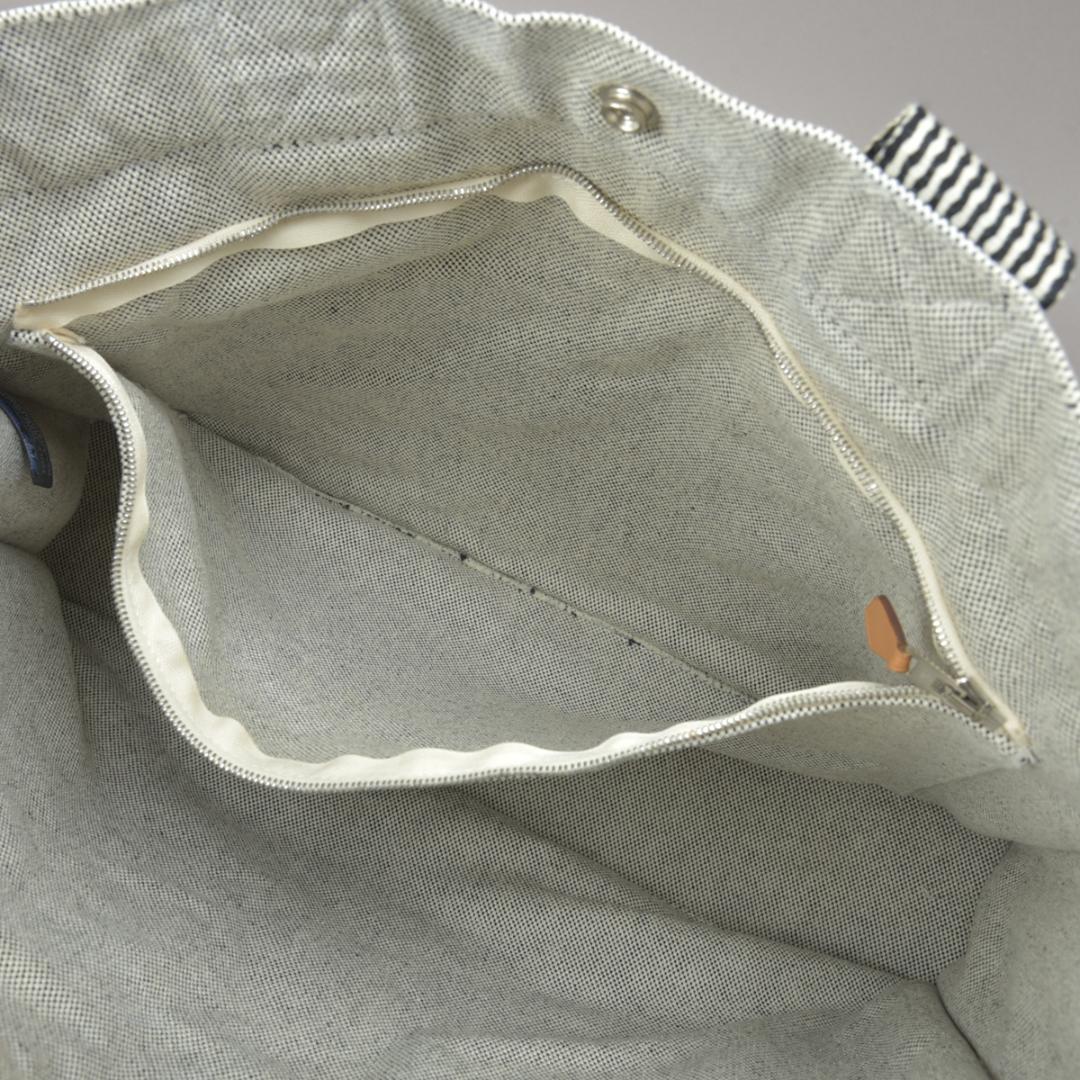 Hermes New Fourre Tout MM Tote Canvas Gray Black — view 7