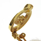 Christian Dior Earrings Gold CD Logo GP Plated Rhinestone Accessories — view 8