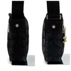 Chanel New Travel Line Shoulder Bag Black CC Logo Gold — view 6