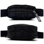 Chanel New Travel Line Shoulder Bag Black CC Logo Gold — view 7