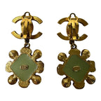 Chanel CC Logo Drop Faux Pearl Earrings — view 3