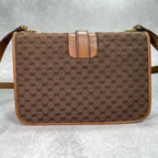 Gucci GG Shoulder Bag Brown Beige Leather Logo — view 3
