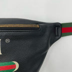 Gucci Printed Waist Pouch Bum Bag Funny Sherry Line Black — view 5