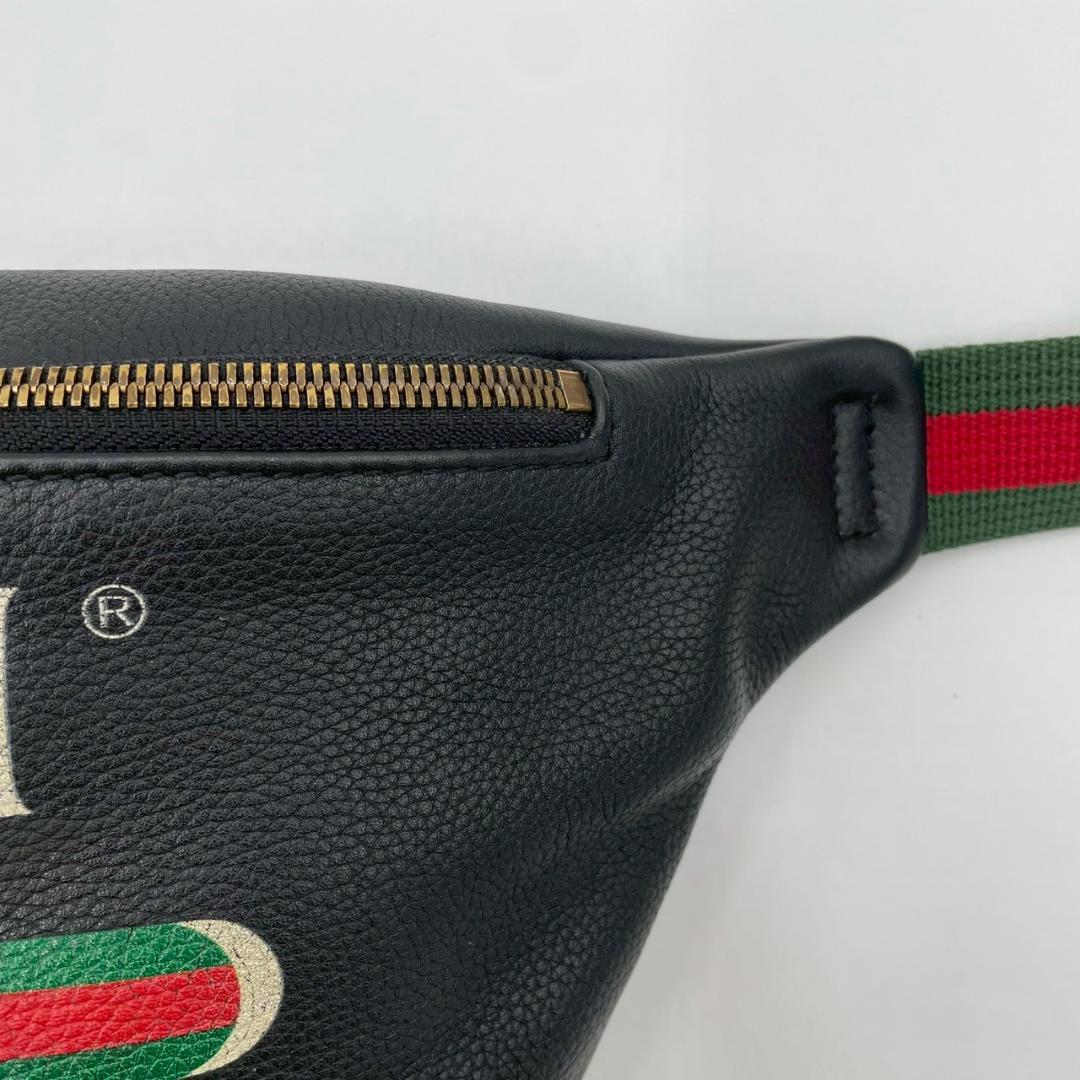 Gucci Printed Waist Pouch Bum Bag Funny Sherry Line Black — view 5