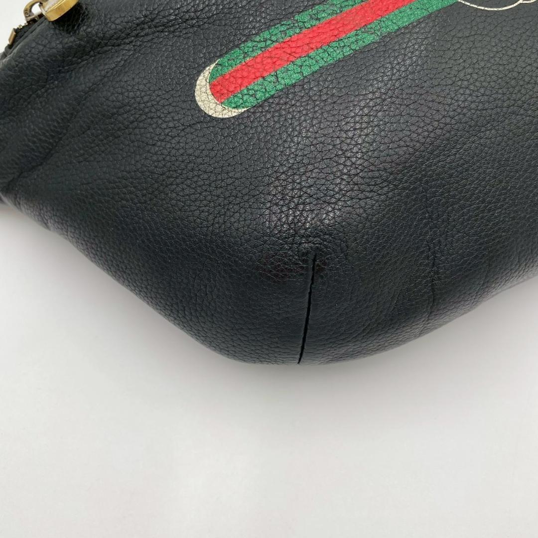 Gucci Printed Waist Pouch Bum Bag Funny Sherry Line Black — view 6