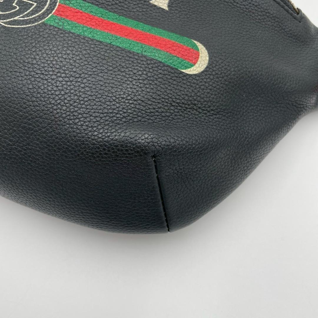 Gucci Printed Waist Pouch Bum Bag Funny Sherry Line Black — view 7