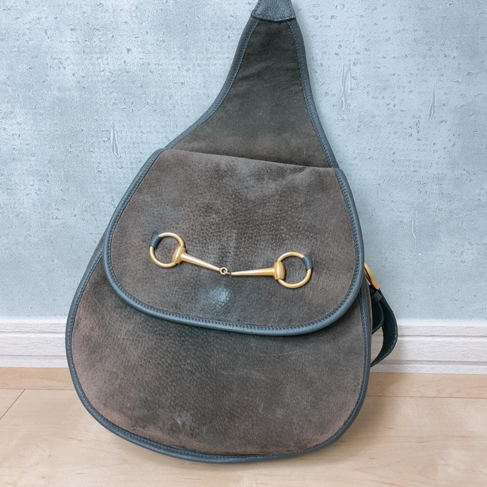 Gucci Vintage Horsebit Gold Brown Shoulder Bag