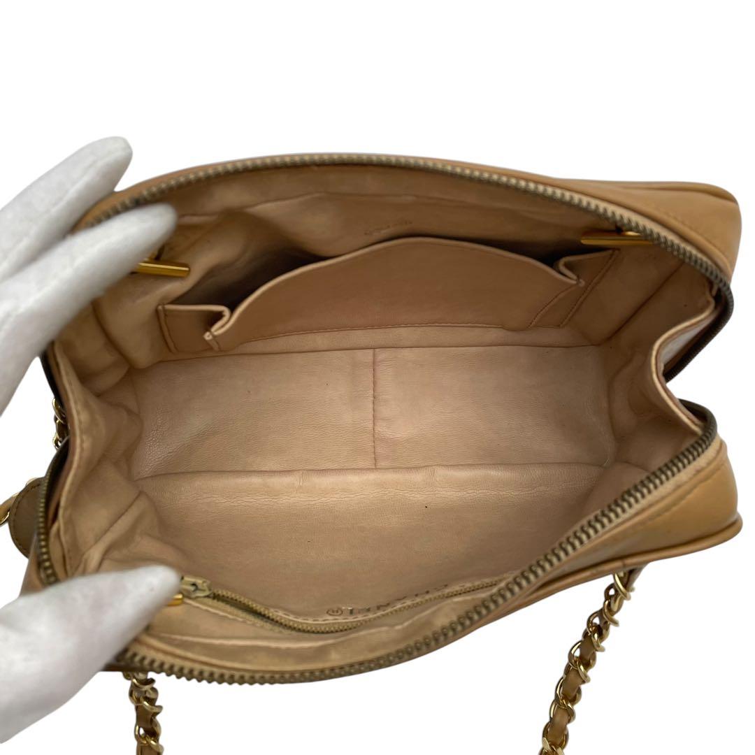 Chanel Quilted Lambskin Shoulder Bag CC Logo — view 8