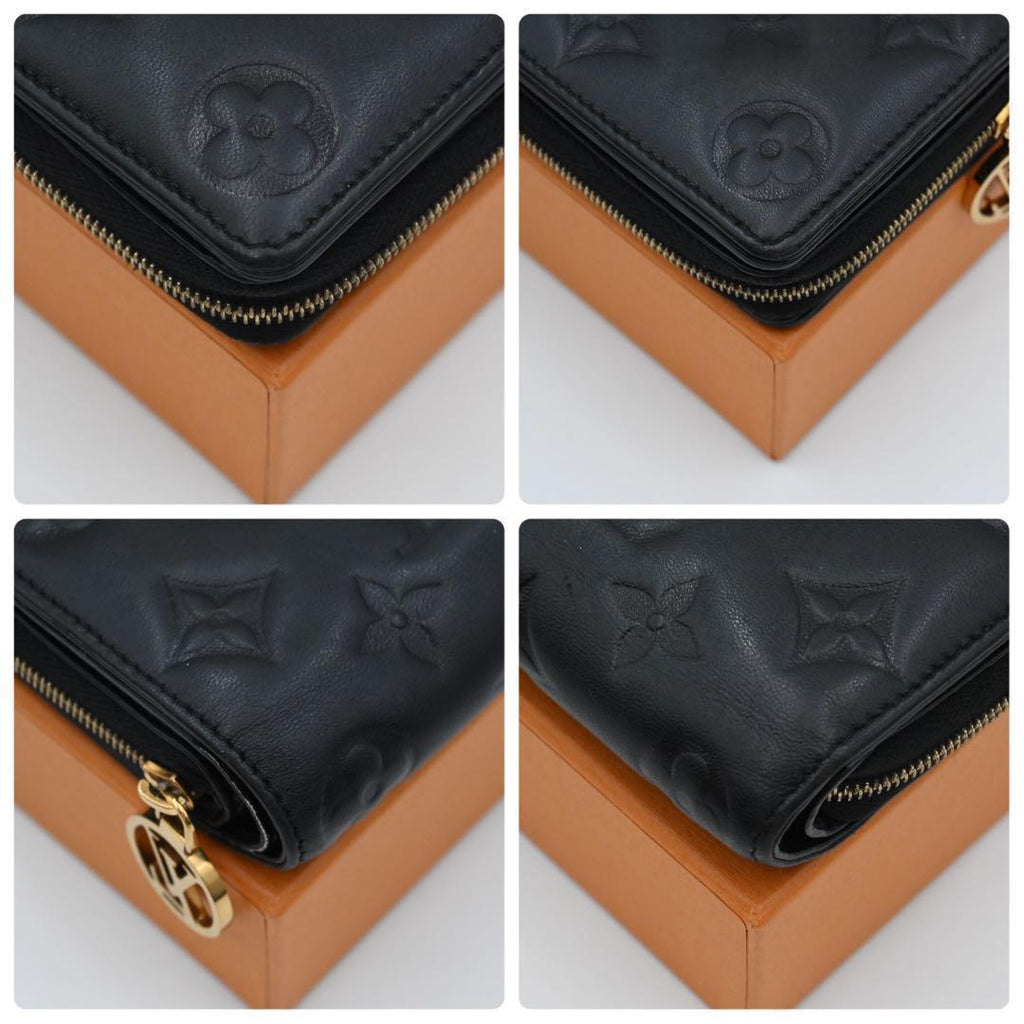 Louis Vuitton Cousin Portefeuille Lou Bifold Wallet Black — view 8