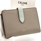 Celine Wallet Medium Strap Bicolor Greige