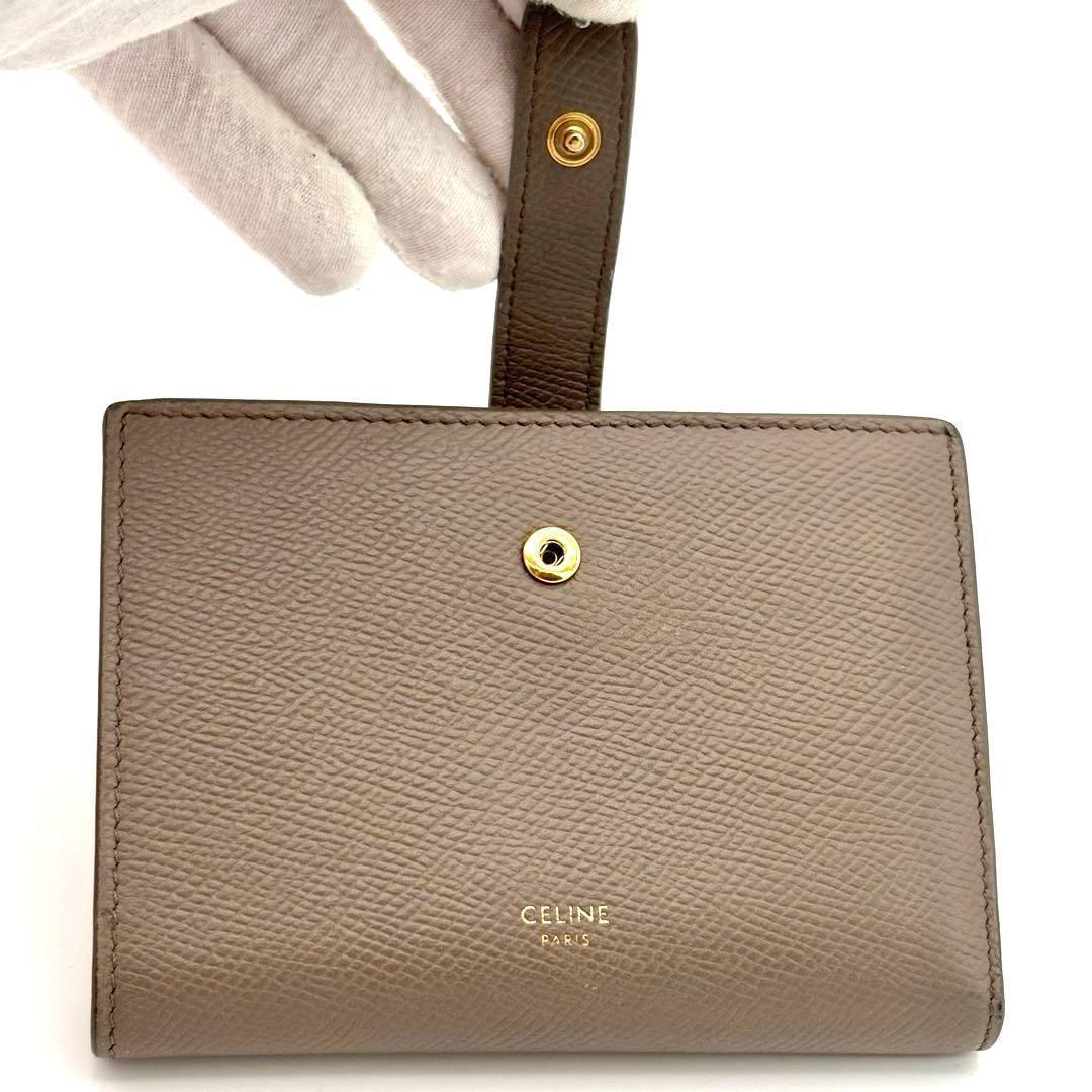 Celine Wallet Medium Strap Bicolor Greige — view 3
