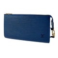 Louis Vuitton LV Epi Pochette Blue Pouch