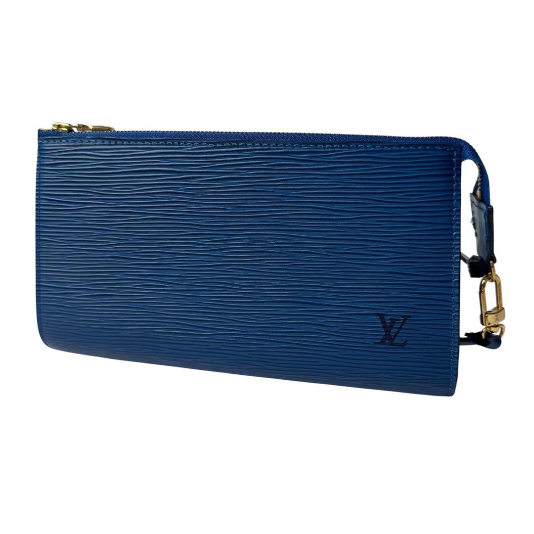 Louis Vuitton LV Epi Pochette Blue Pouch