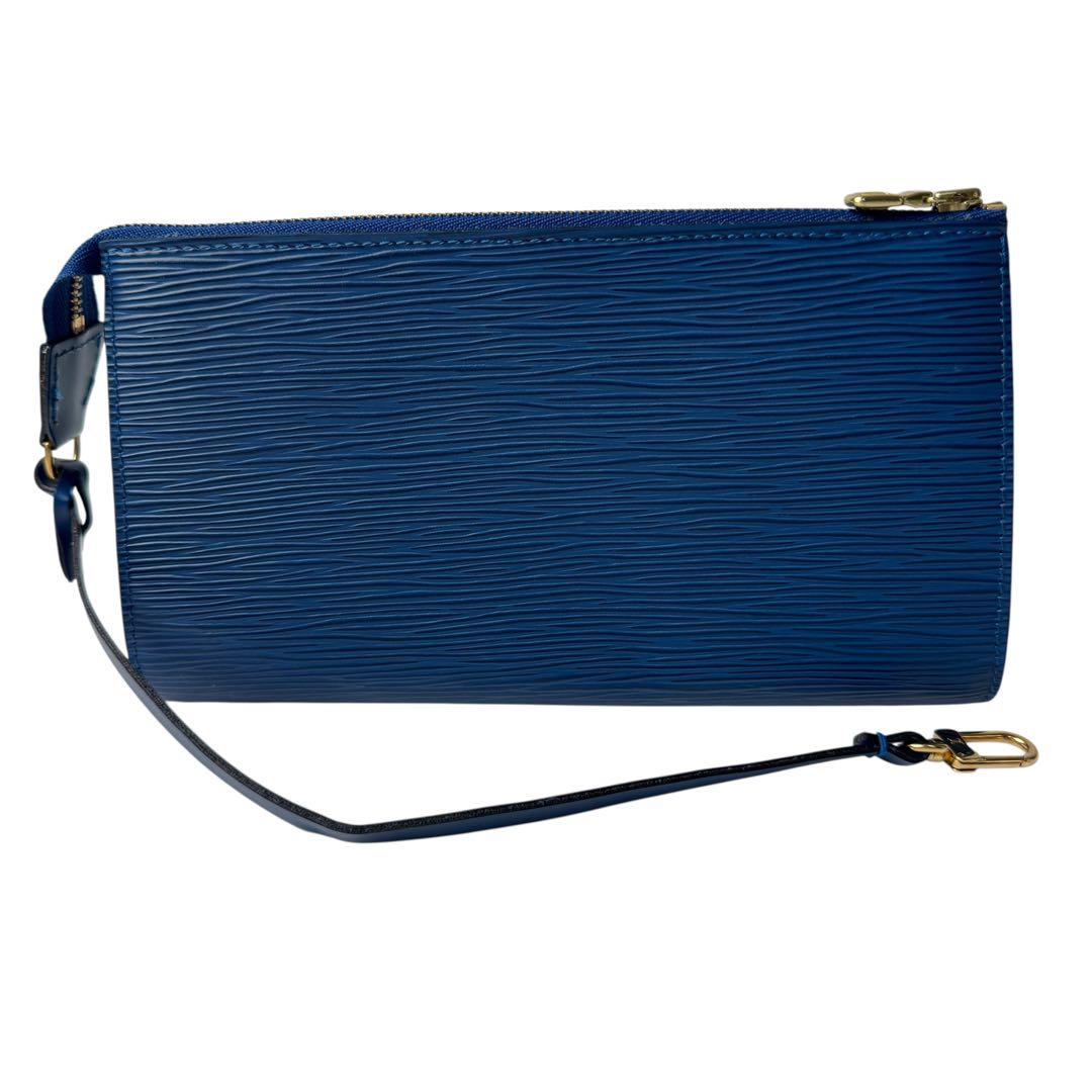 Louis Vuitton LV Epi Pochette Blue Pouch — view 3