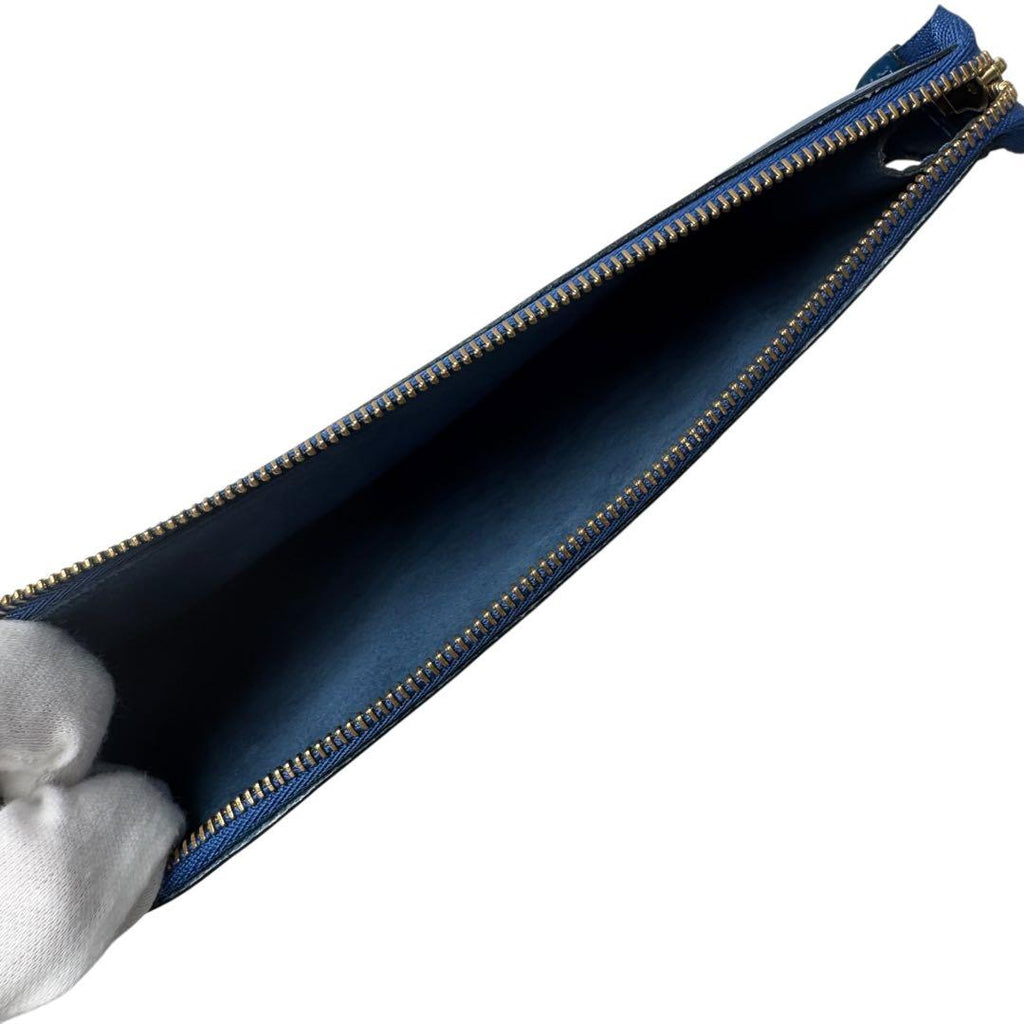 Louis Vuitton LV Epi Pochette Blue Pouch — view 6