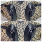Gucci GG Sherry Line Boston Bag Navy Leather Logo — view 8