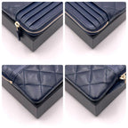 Chanel Quilted Caviar Leather Coin Purse Card Case CC Logo — view 7