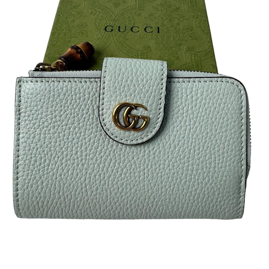 Gucci Double Compact Wallet with Bamboo