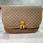 Gucci GG Shoulder Bag Brown Leather Gold — view 2