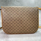 Gucci GG Shoulder Bag Brown Leather Gold — view 3