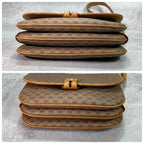 Gucci GG Shoulder Bag Brown Leather Gold — view 8